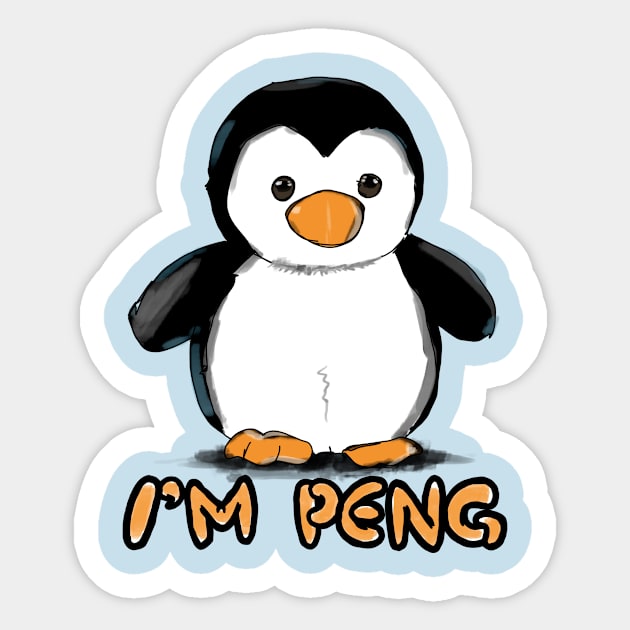 I'm Peng Sticker by GLORIADEWATA